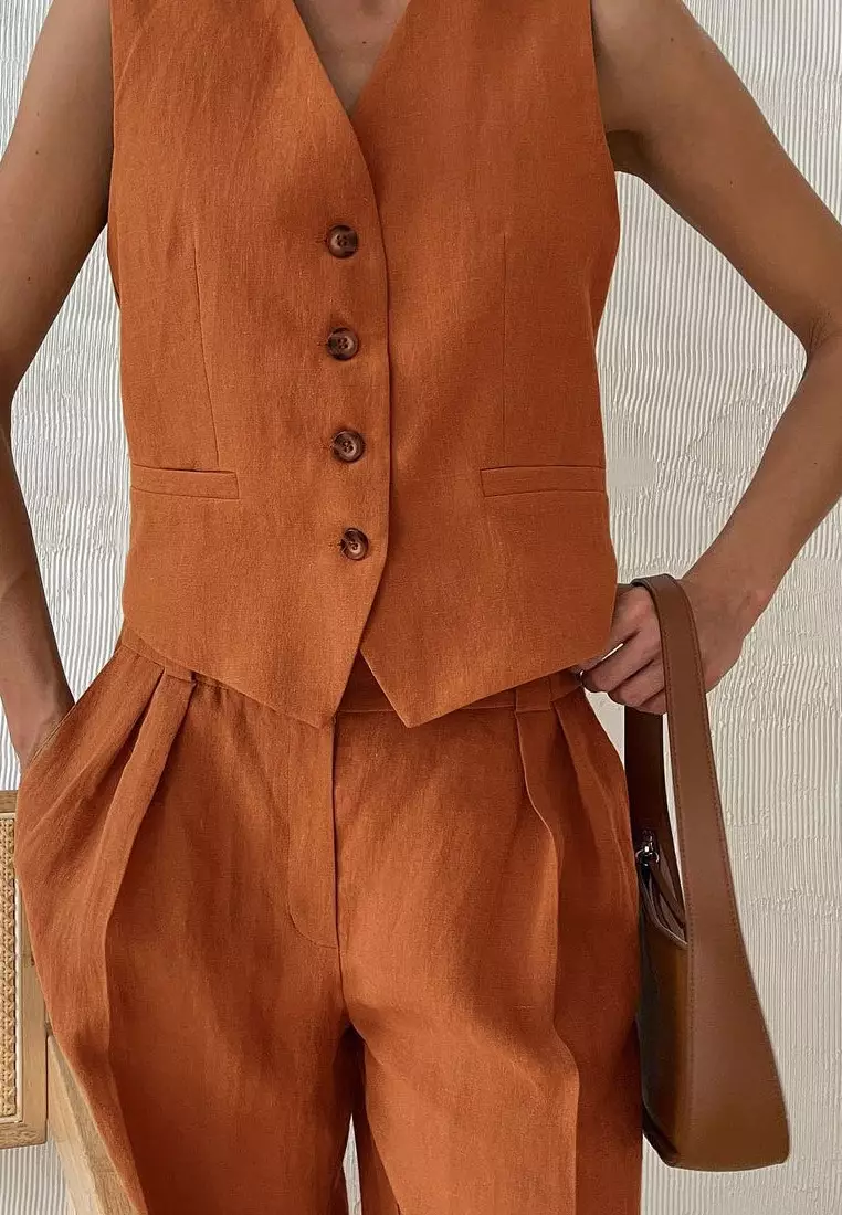 Fashionable new style vest and casual pants two-piece suit K052102BW