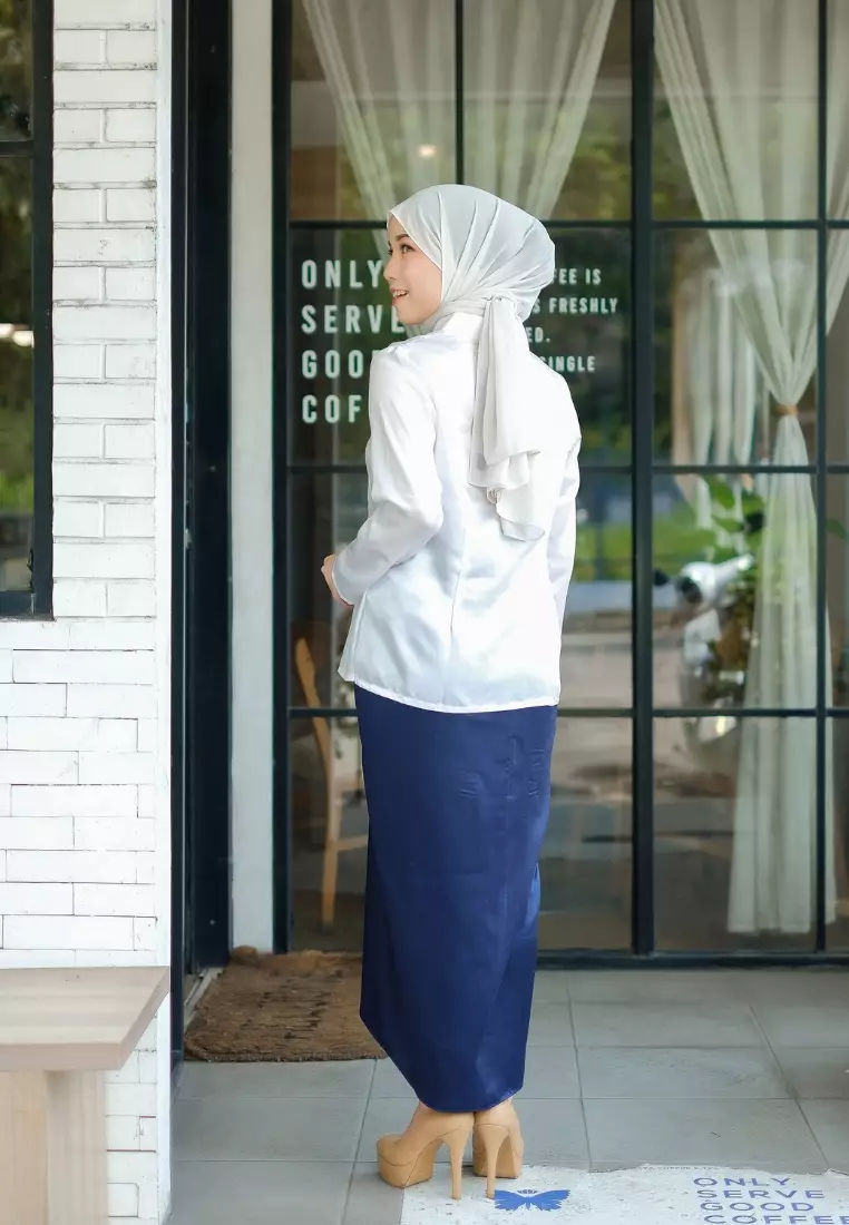 Baju Atasan kebaya Modern Azzura White