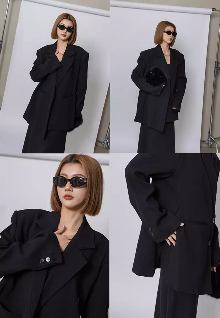 Oversized Blazer With Side Slits