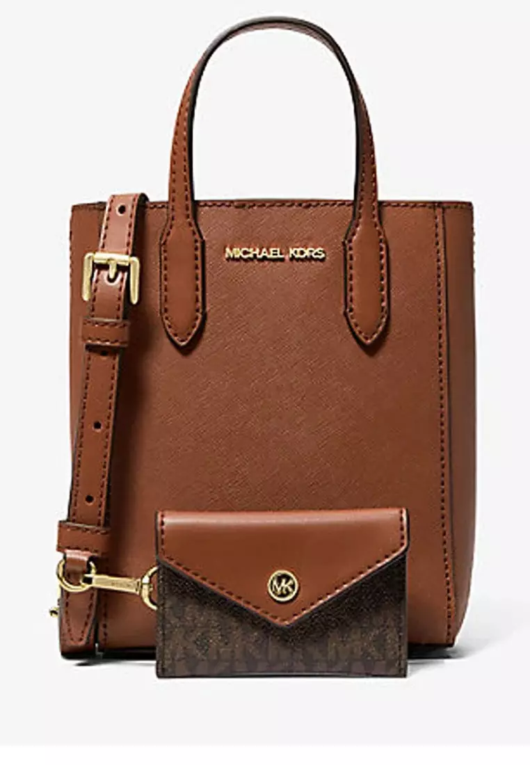 Vincent Extra-Small Saffiano Leather Crossbody Bag With Logo Card Case