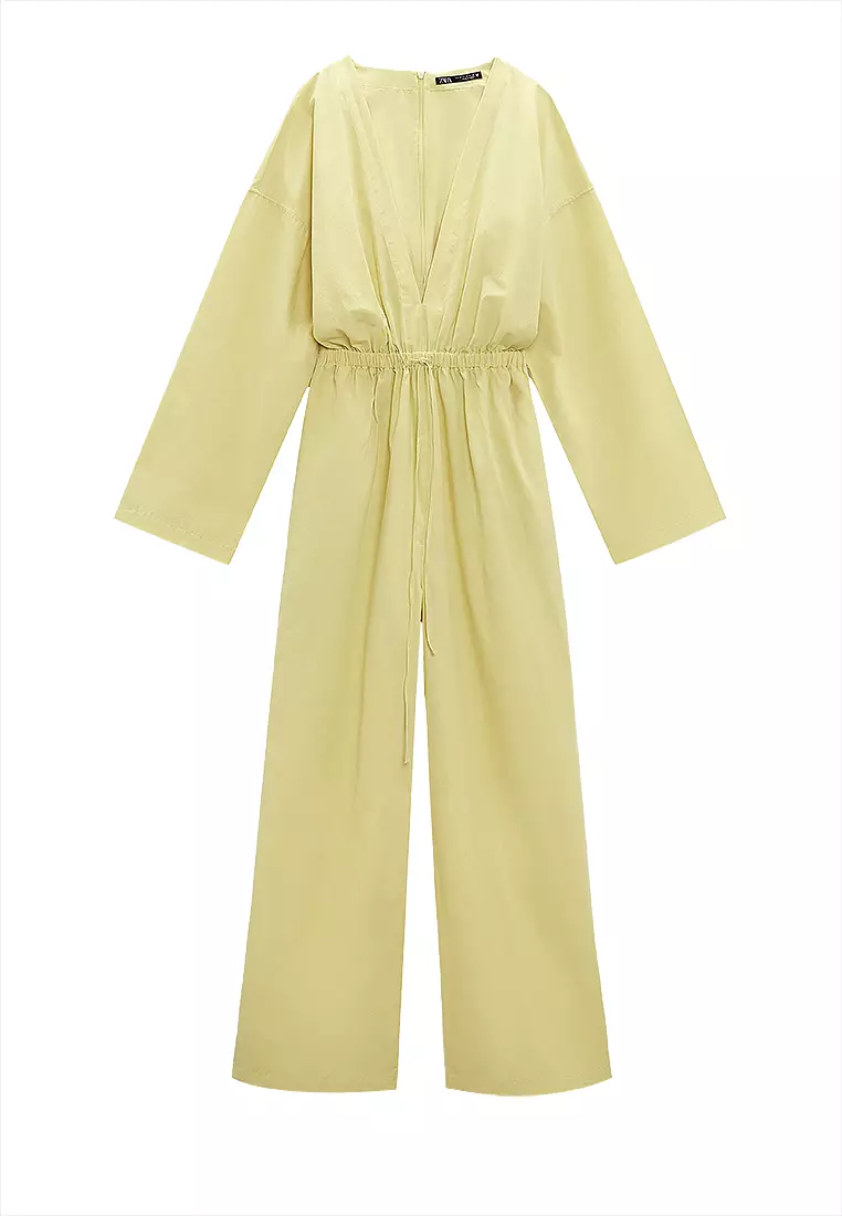 ZARA Waist-Tie Jumpsuit 2025 Buy ZARA Online ZALORA Hong Kong