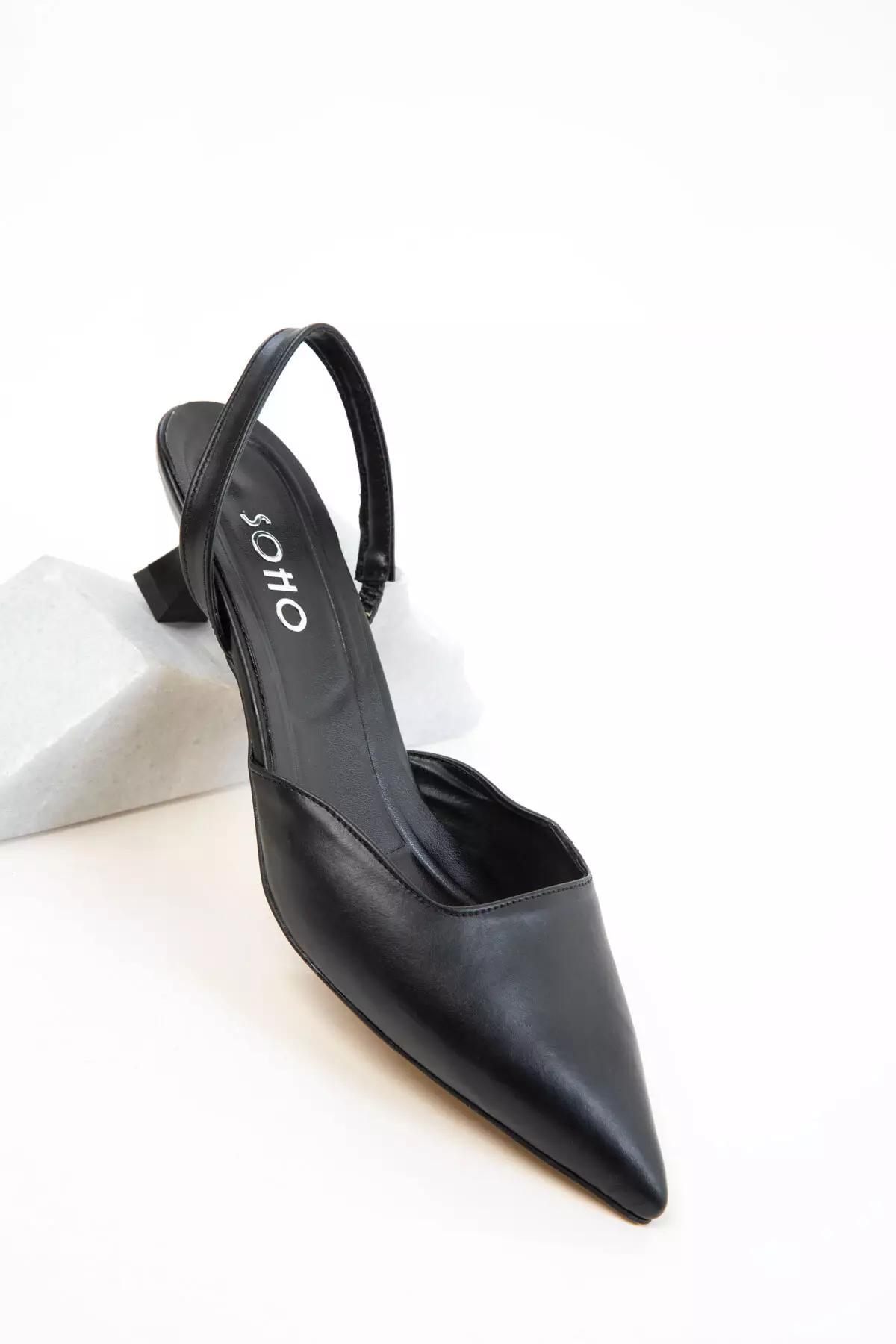 Black Women's Classic Heeled Shoes 20650