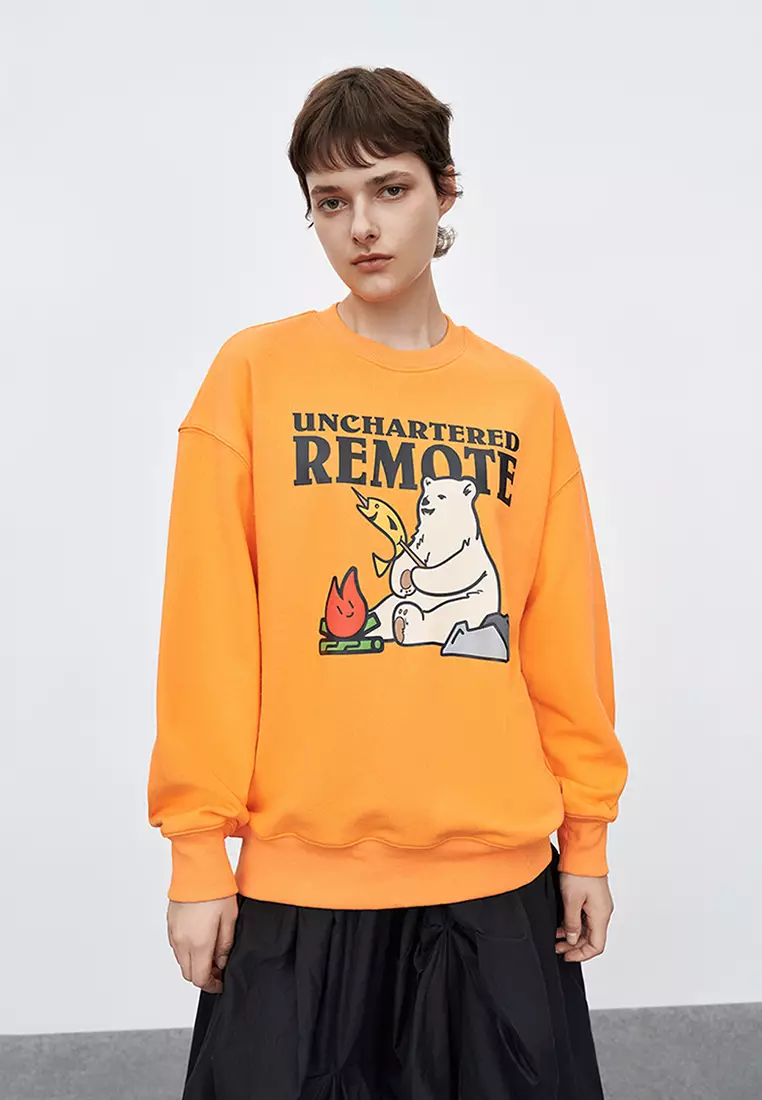 Bear Graphic Print Sweater