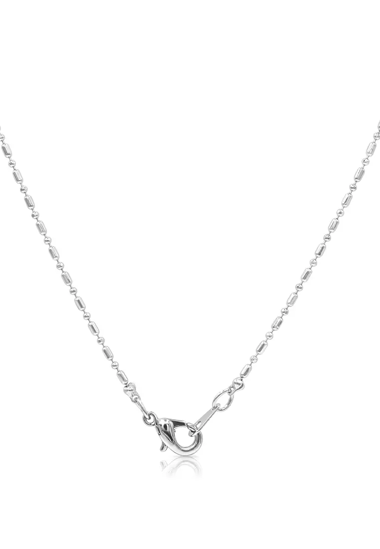 SO SEOUL Alette Clover Diamond Simulant Cubic Zirconia Pendant Chain Necklace