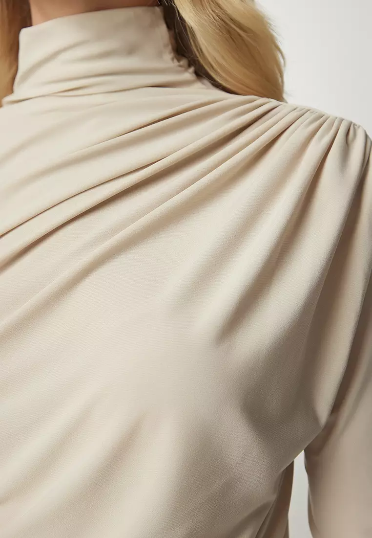 Basic Shirred Detail Blouse