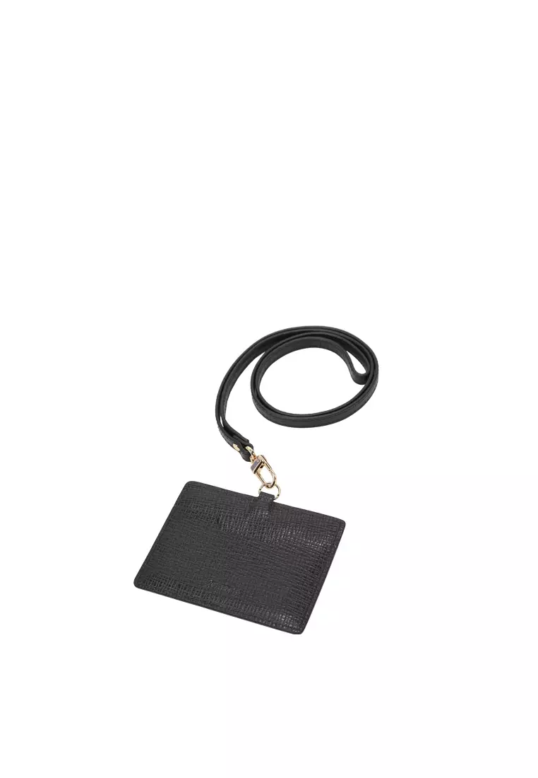 Clipper Strap Card Case - Embossed Black