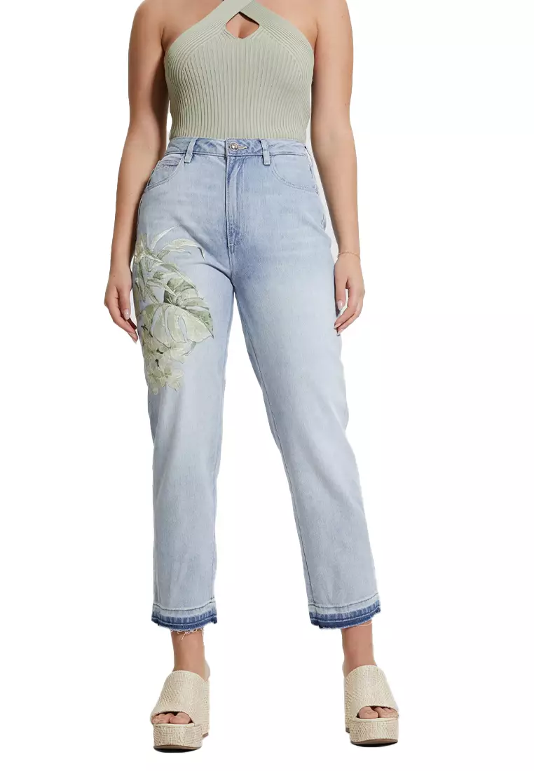 Guess white ripped jeans discount