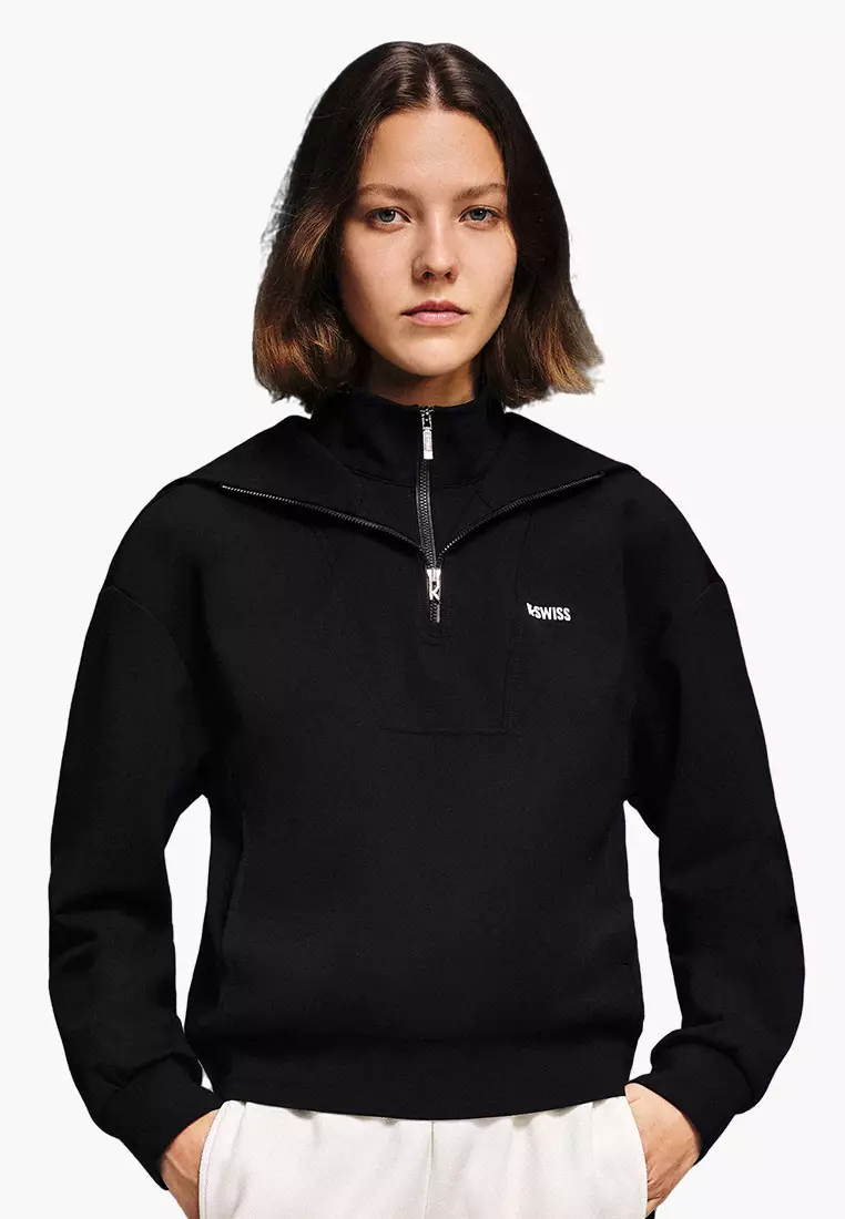 K-Swiss WOMEN'S LOGO TURTLENECK HALF-ZIP HOODIE 2026 | Buy K-Swiss