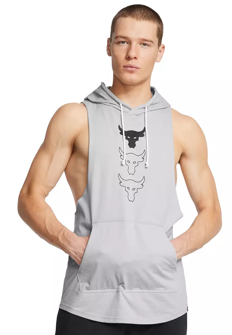 Sleeveless hoodie the rock online