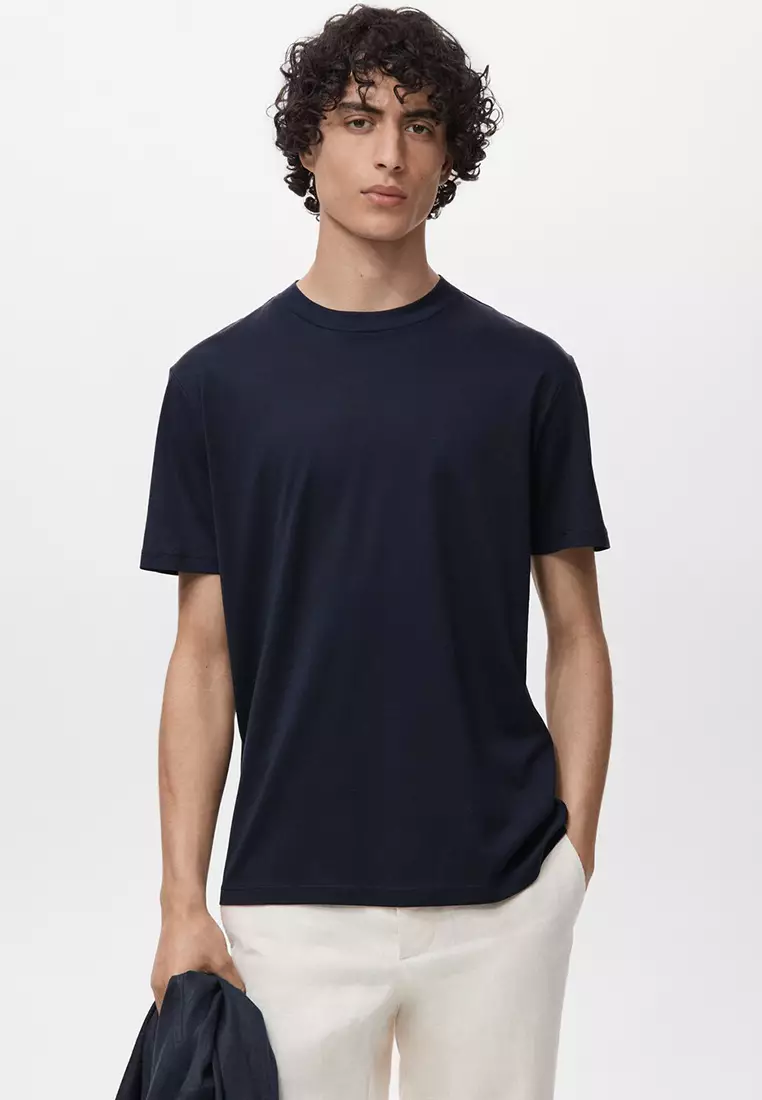 Buy MANGO Man 100% Cotton Slim-Fit T-Shirt 2025 Online ZALORA