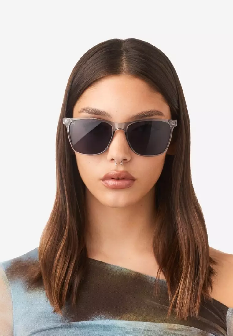 Wave - Grey Smoke Blue Sunglasses for Men and Women, Unisex. Official Product Designed in Spain