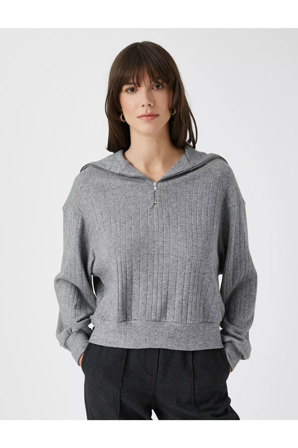 Half zip up sweater top