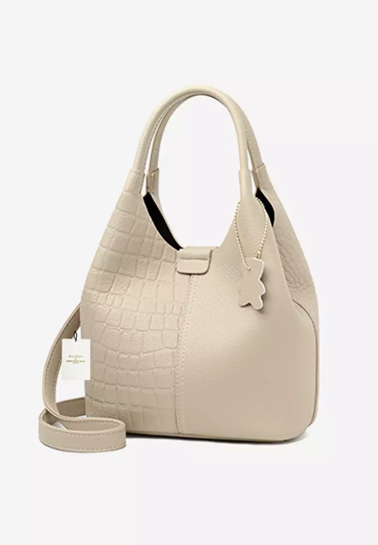 Versatile Patch Pattern Faux Leather Bucket Bag JW HD-2811