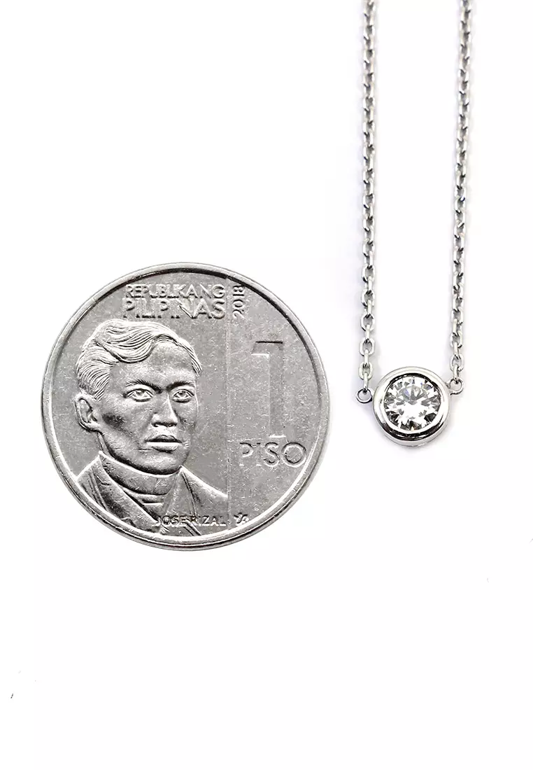 Buy CEBUANA LHUILLIER JEWELRY 14K Italian Made White Gold Necklace