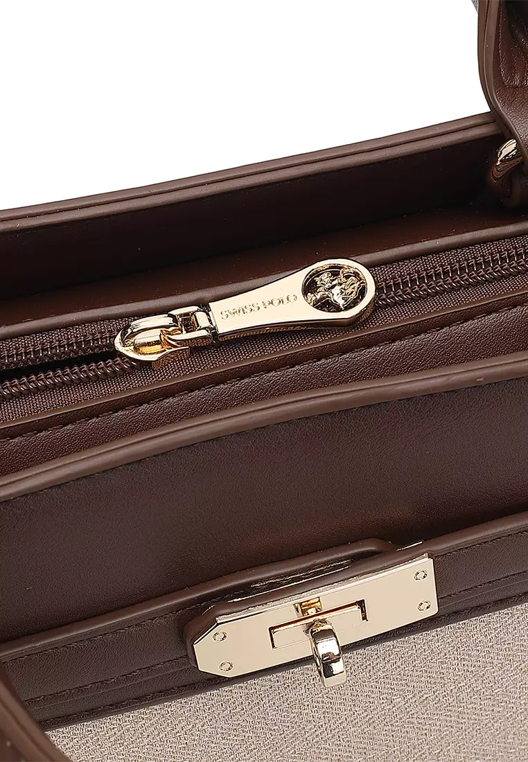 Women's Top Handle Bag / Sling Bag / Crossbody Bag / Shoulder Bag - Beige