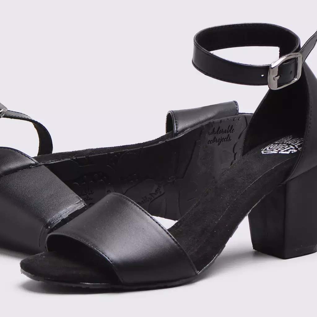 Lucia Heels Genuine Leather Black