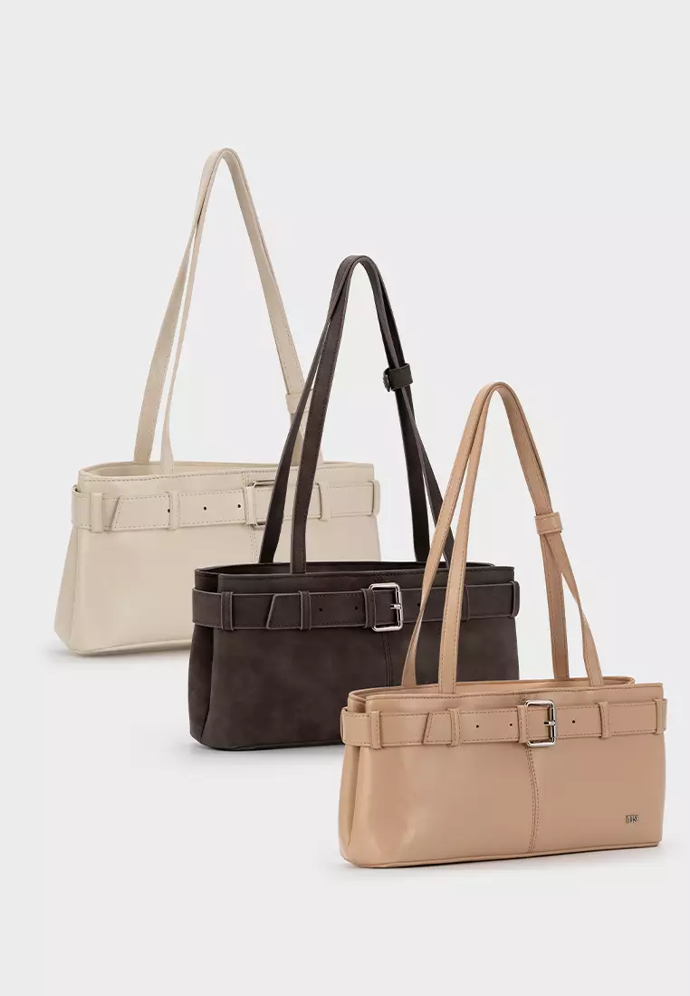 BUCKLE-BELT SHOULDER BAG
