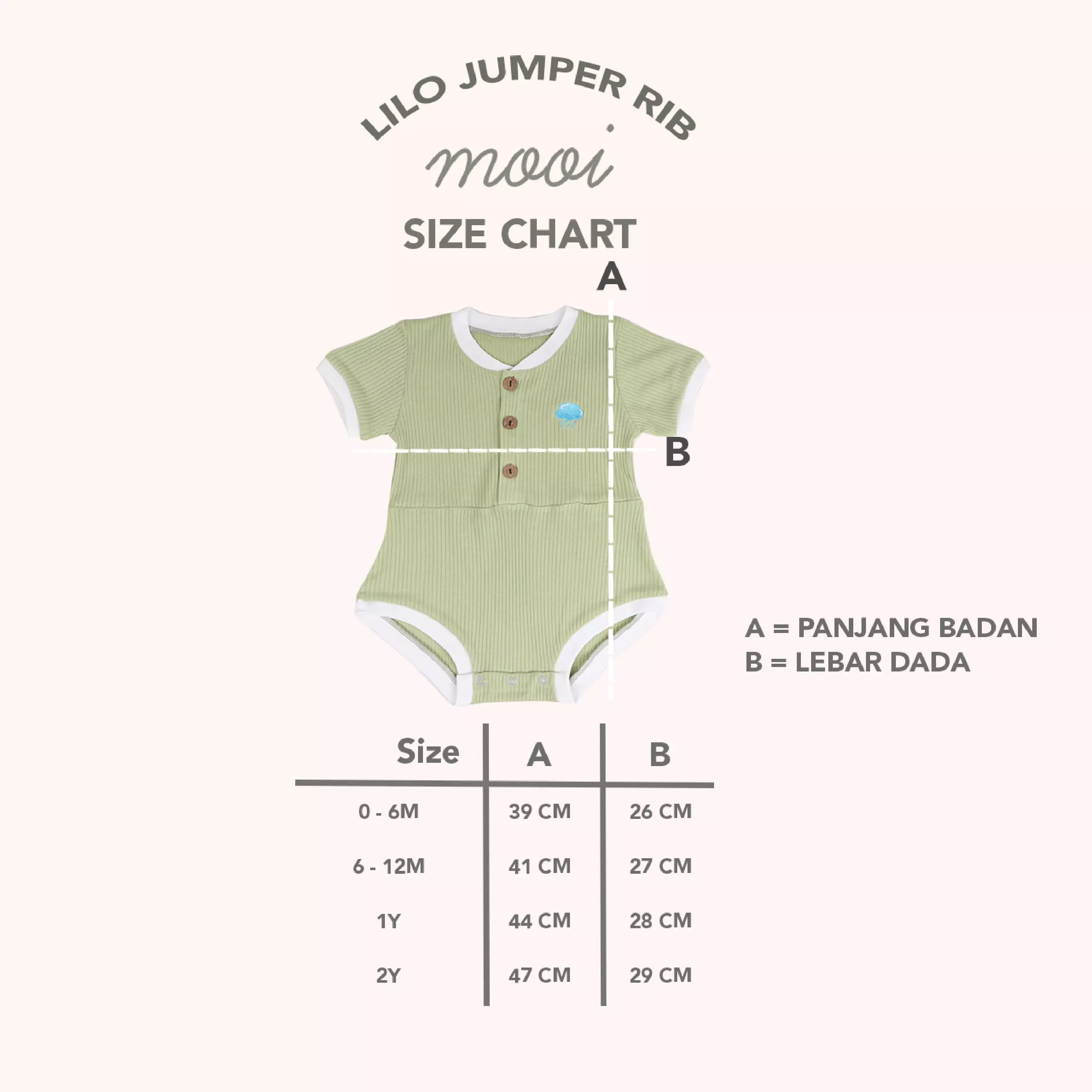 Mooi Jumper Bayi Lilo Rib Romper Baby - Hazelnut