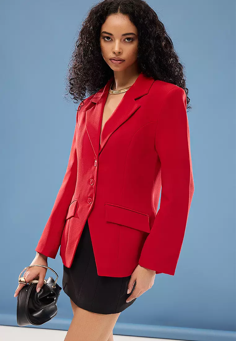 Shoulder Pads Blazer Jacket