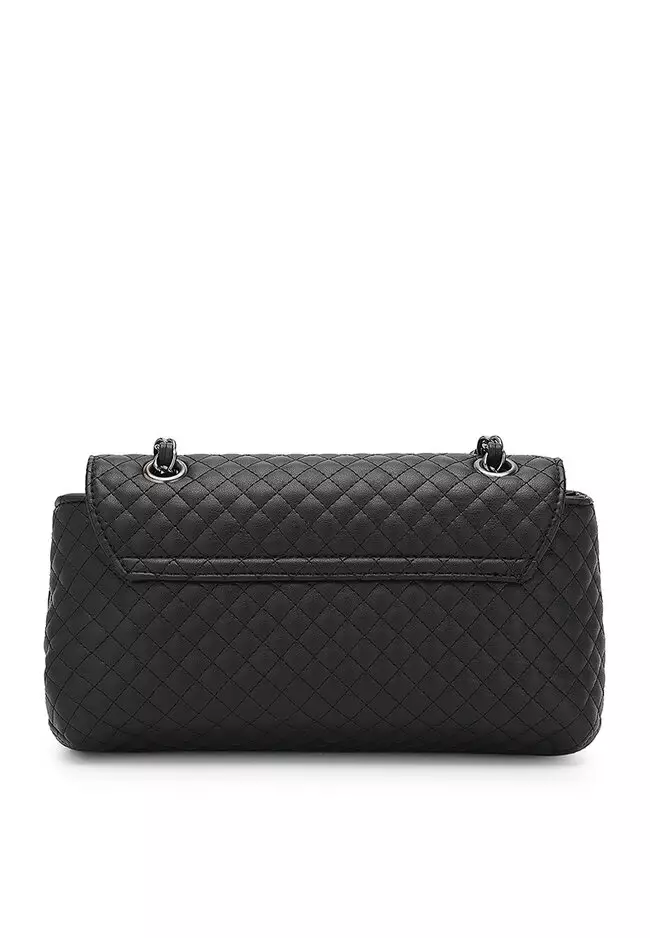 Quilted Sling Bag / Crossbody Bag - Black