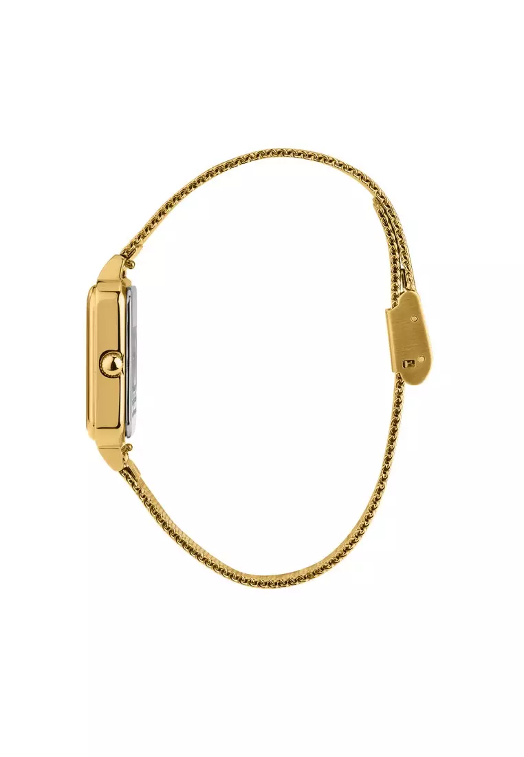 [Sustainable Watch] Oui & Me Harmonie 36.2x27.5mm Rectangular Case Women's Gold Metal Band Quartz Watch ME010382