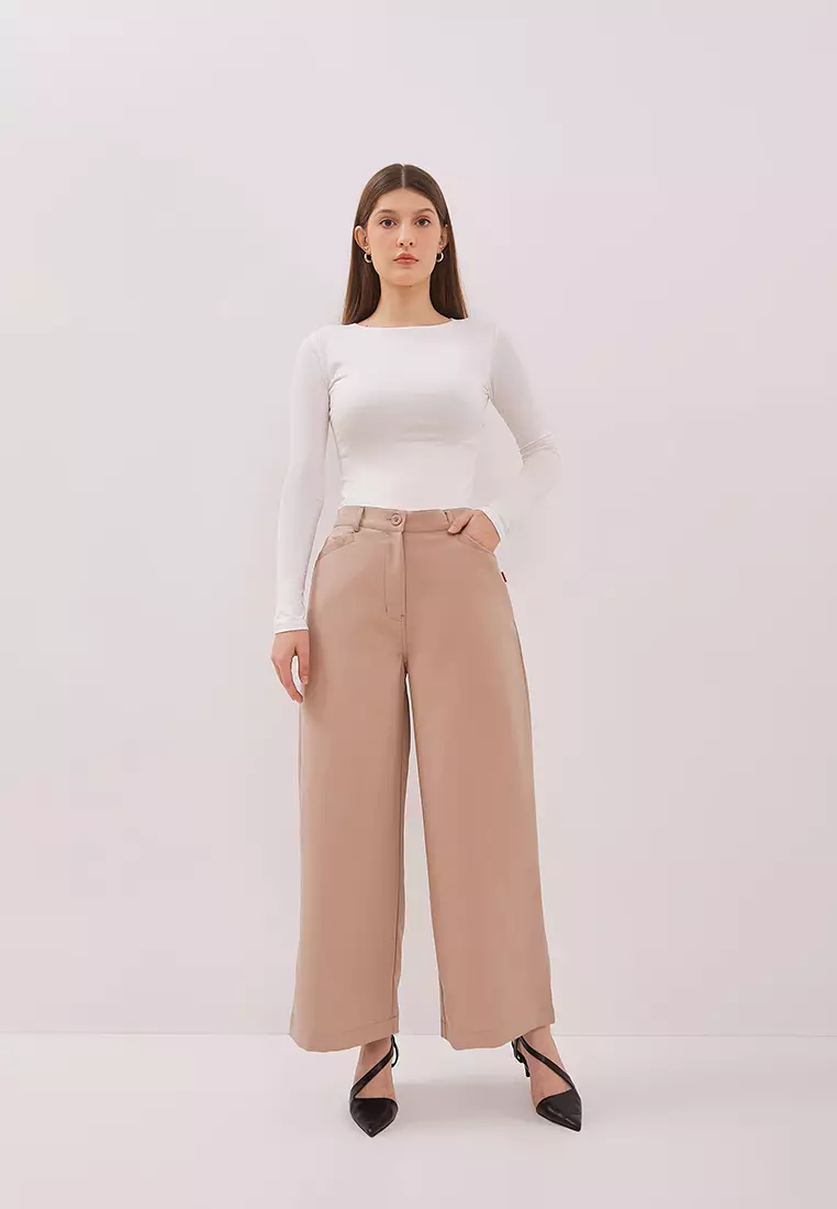 DUST Celana Kulot Narita Coklat (D.39144)