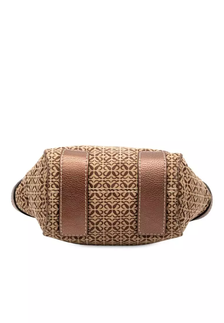 Pre-Loved Loewe Anagram Canvas Tote