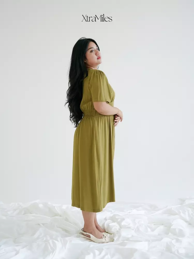 xtramiles Ladies dress calathea dress avocado