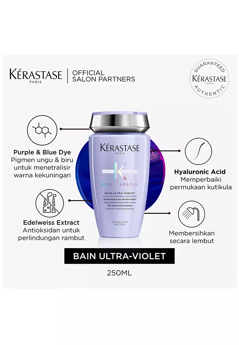 Kerastase Bain Ultra Violet 250ml Shampoo Rambut Di Bleach