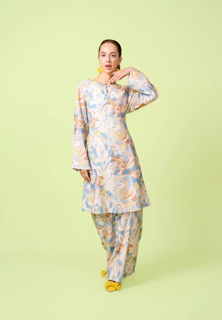 Bayu Somerset Merdu Midi Kurung - Jane Blue