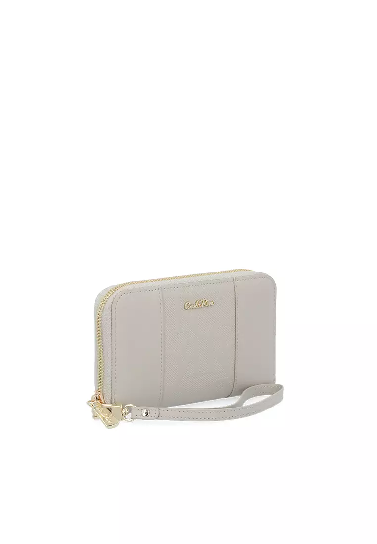 Khaki Gabrielle Zip-Around Wallet