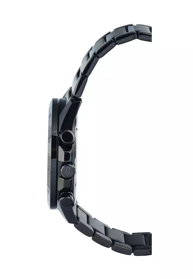 Casio Edifice Chronograph EFR-571DC-2AV Jam Tangan Analog Pria Black Dial - Black Stainless Steel