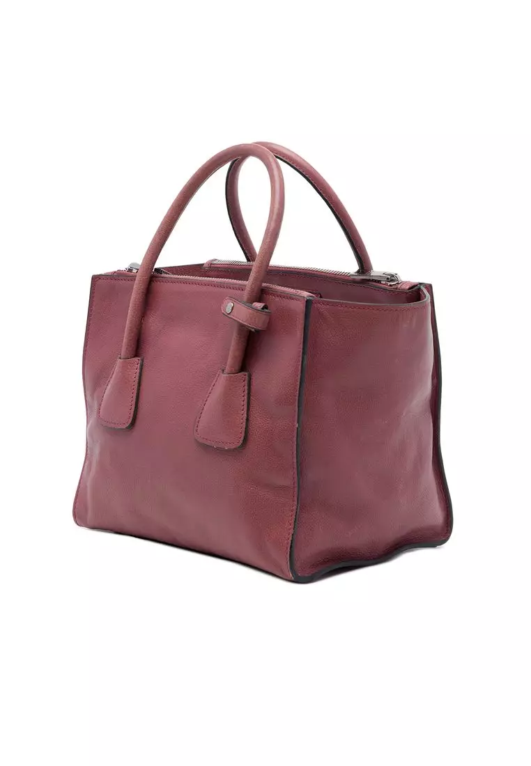 Pre-Loved Prada Glace Calf Twin Pocket Satchel