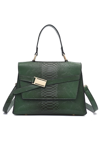 Twenty Eight Shoes green Embossed Faux Leather Tote Bag DP8816 FACD0AC546CA95GS_1