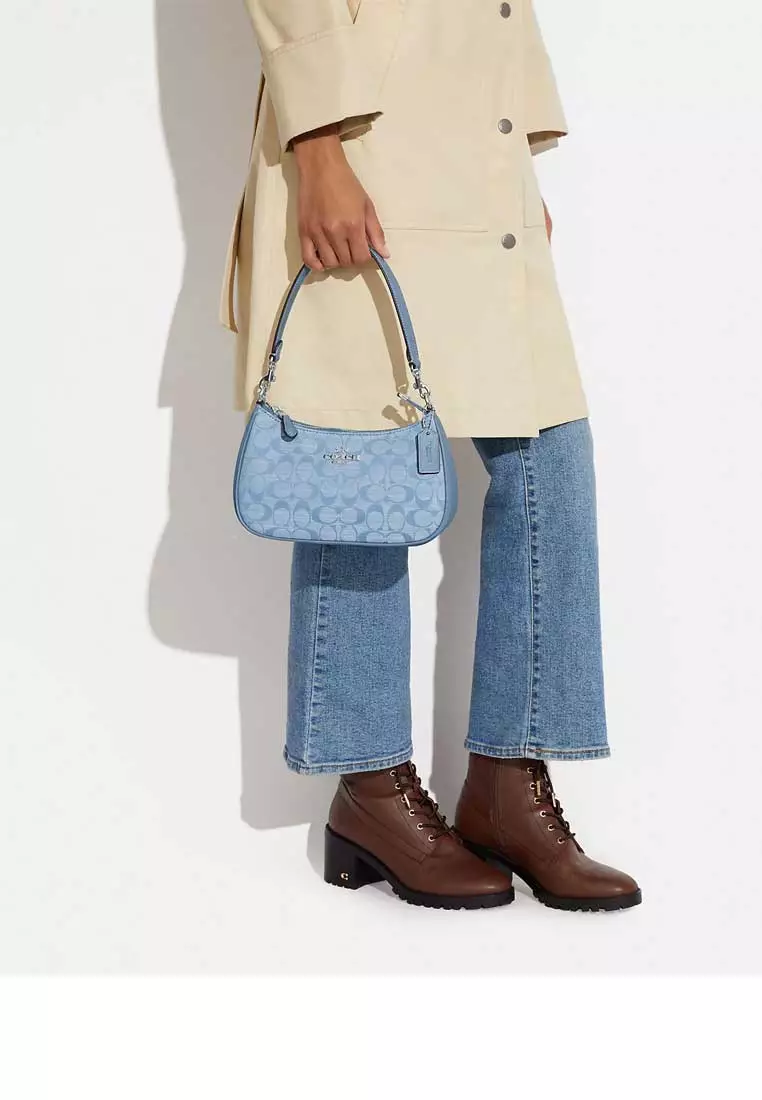 teri shoulder denim coach bag in 2023