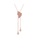 Glamorousky pink Simple and Fashion Plated Rose Gold Butterfly Cubic Zirconia Tassel Pendant with Long Necklace 8DC4DACA94CF70GS_1