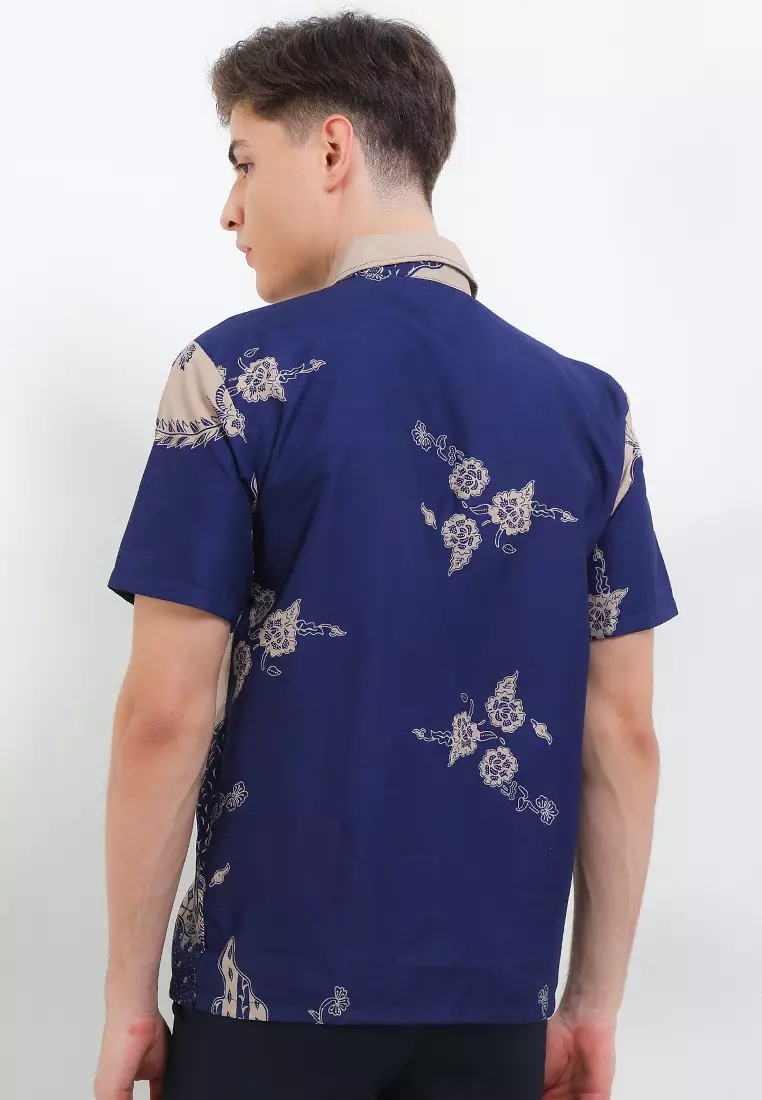 Asmaralaya Kemeja Batik Exclusive Premium Pria Casual Modern Lengan Pendek