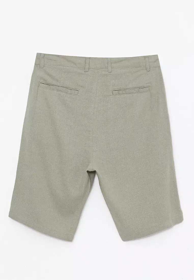 Slim Fit Linen Men's Shorts