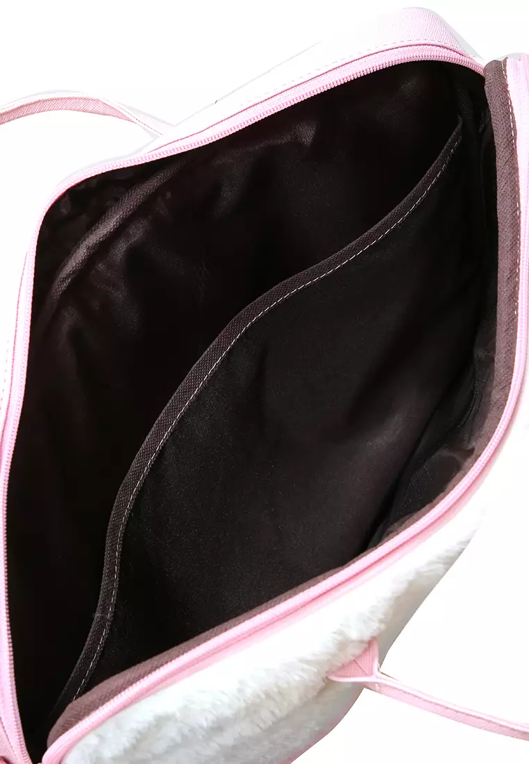 Shania Laptop SlingBag Fluffy Purple Pink With Mini Pouch - Pink 4 Cactus