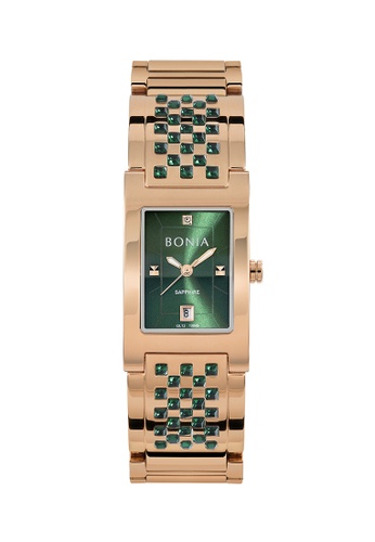 Bonia Watches green and gold Bonia Women Elegance BNB10649-2597 (Free Gift) 9B75AAC496F893GS_1