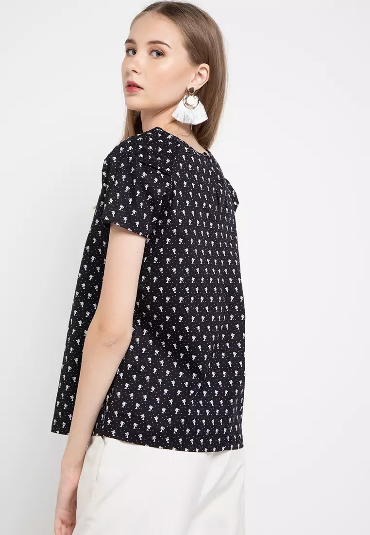 Sophistix Annette Blouse in Black Print