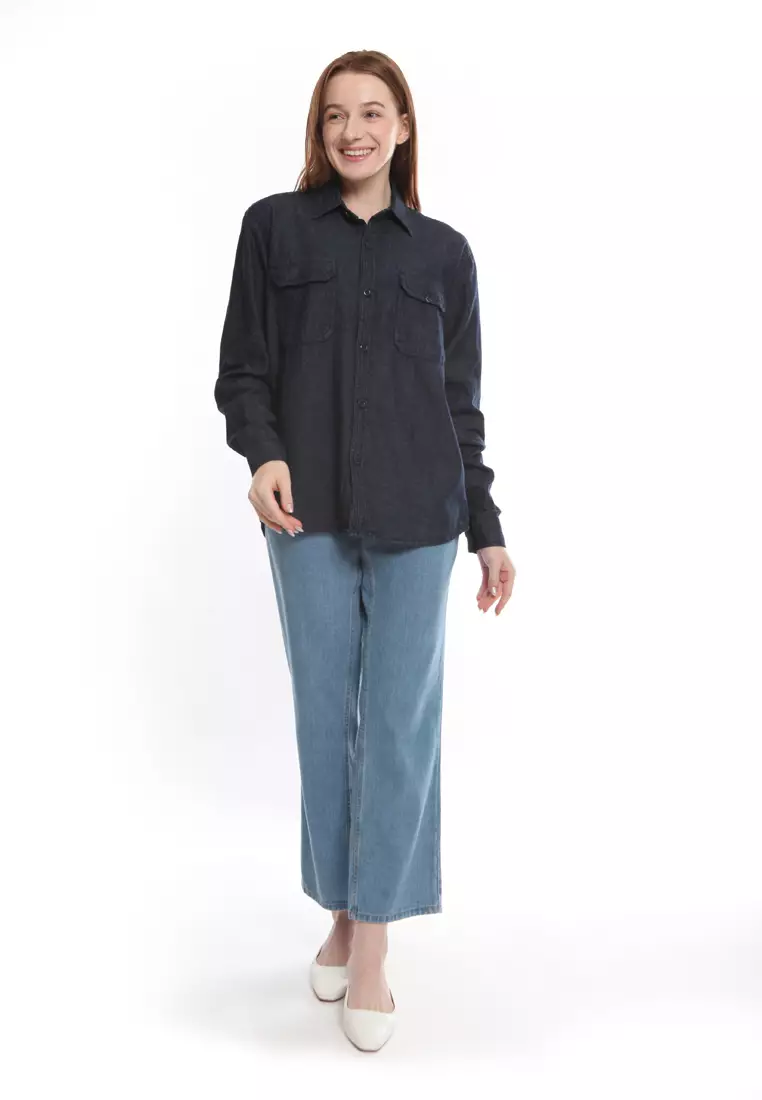 Kemeja Denim L/S Krah Basic 282304