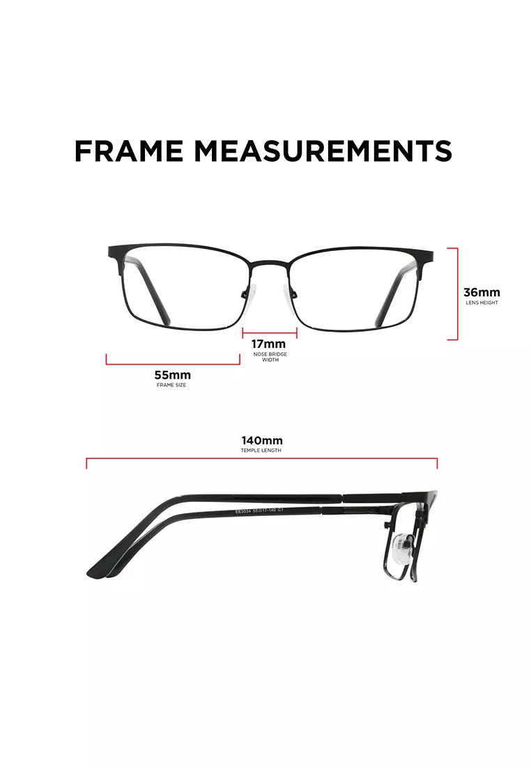 3034 Metal (C2-Gray) Anti-Radiation Computer Eyeglasses for Men/Women