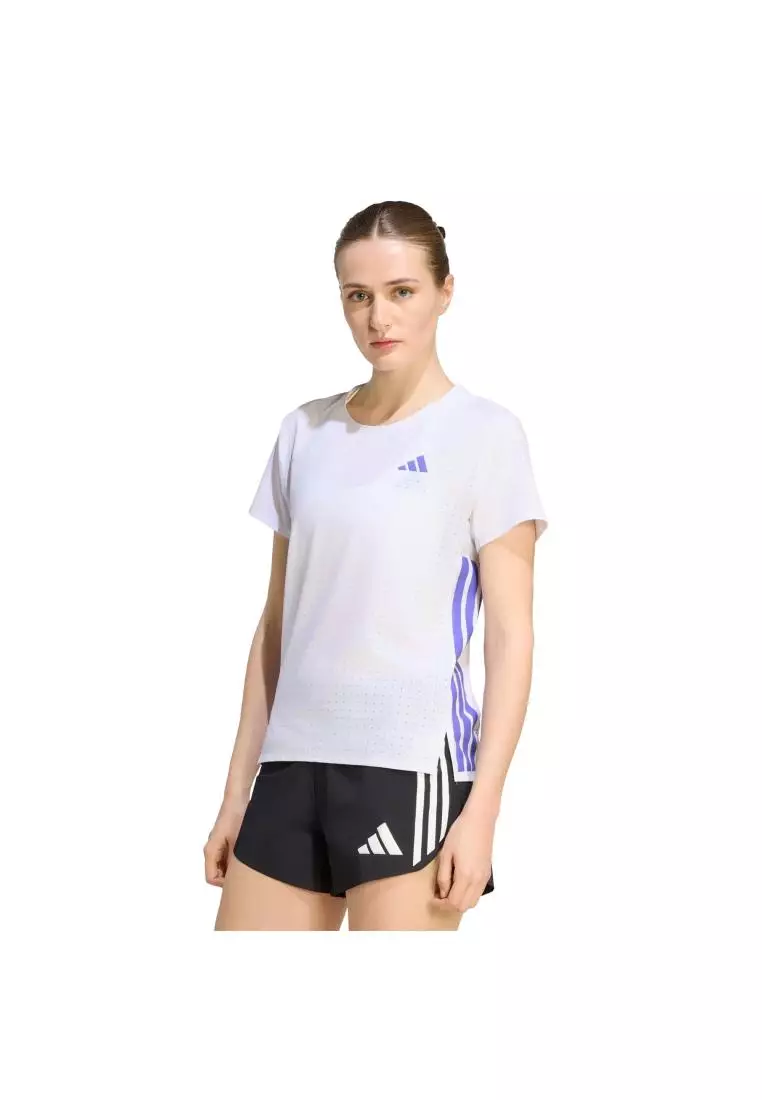 Running Adizero Running Tee Women White KT4831