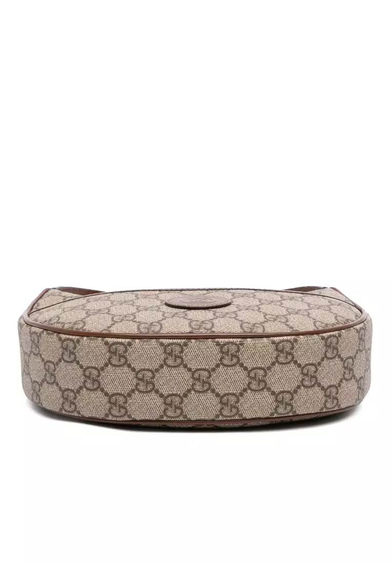 Pre-Loved Gucci Mini Gg Supreme Half Moon Bag