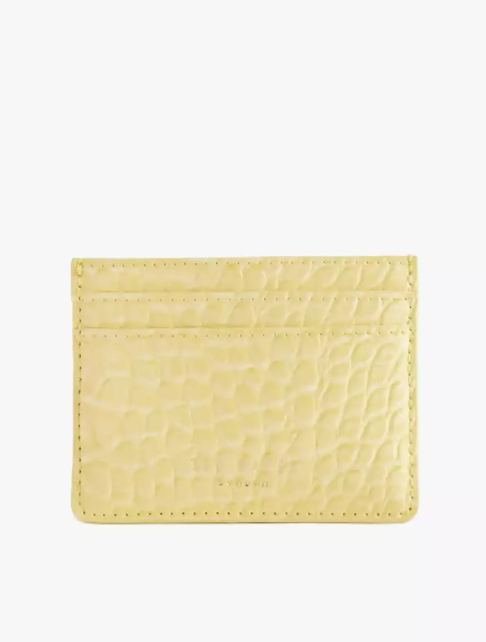 COLY Glossy Croc Effect Card Holder - Yellow