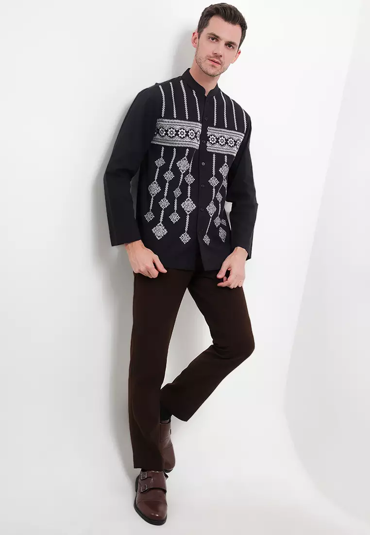 Tarangini Hitam Lengan Panjang Baju Koko