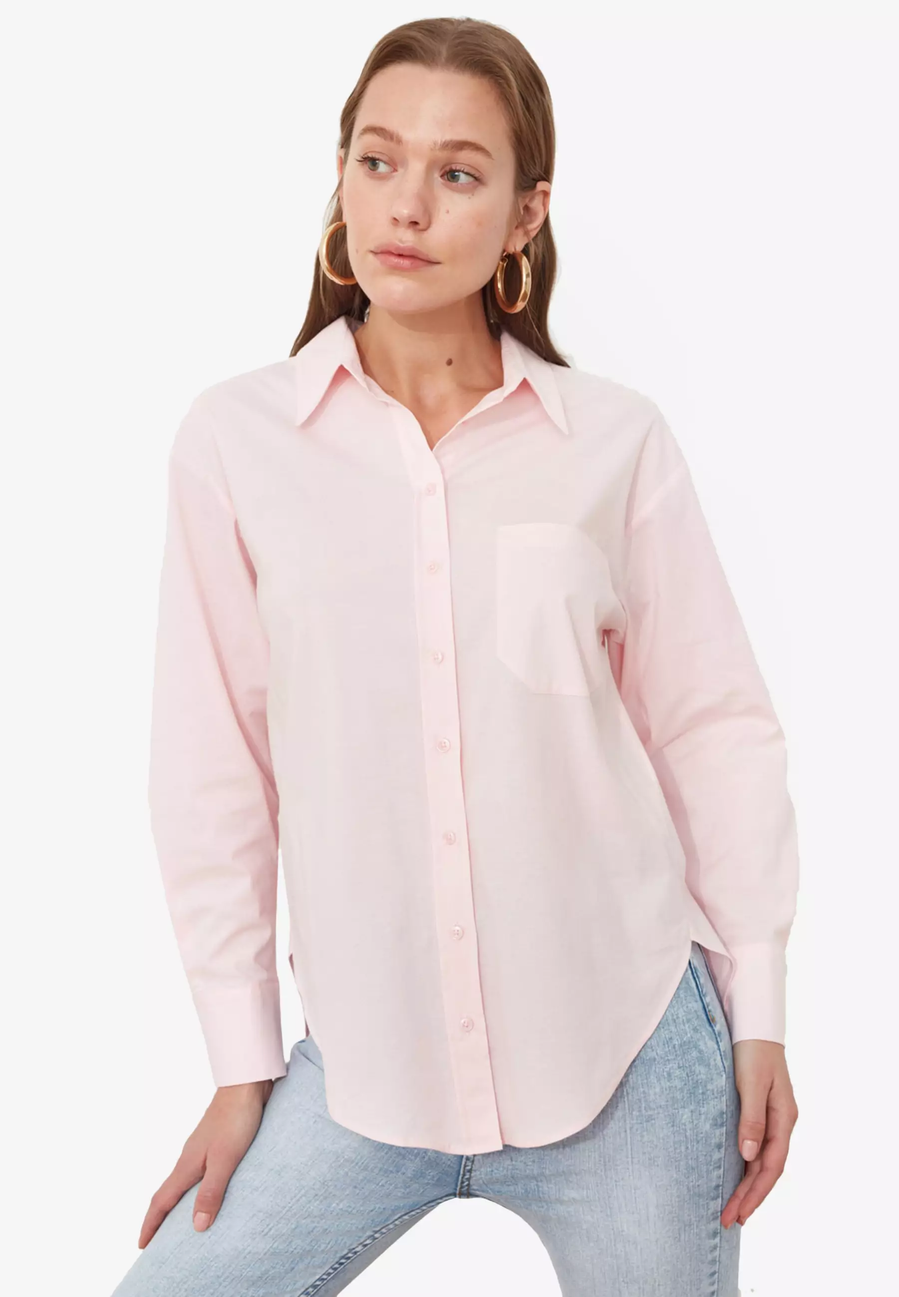 Buy Trendyol Long Sleeve Boyfriend Shirt 2024 Online ZALORA Singapore