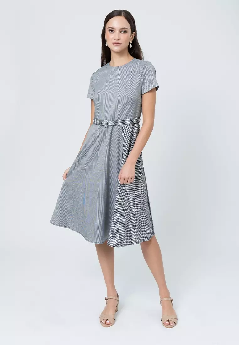 Malka Dress in Two Different Gingham Patterns