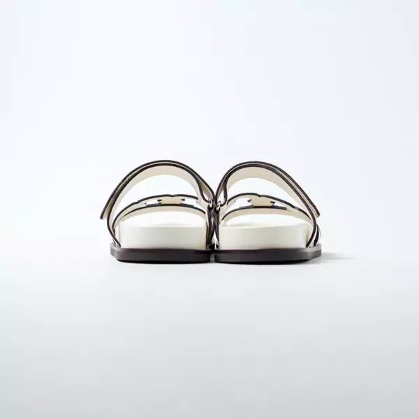 Sandal TORY BURCH INES SPORT IVORY WHITE SLIDE 100% ORIGINAL